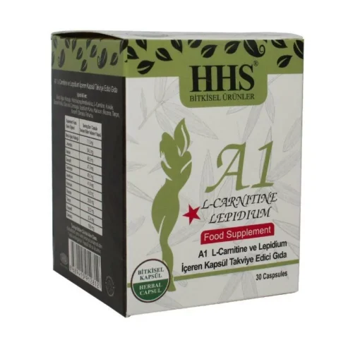 HHS A1 L Carnitine Lepidium Bitkisel 30 Kapsül A Kalite Diyet Ürünü