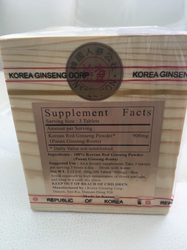 Red Ginseng - Tahta Kutu Kore Kırmızı Ginseng (200 Adet) - Görsel 5