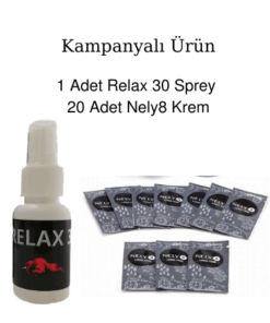 Relax 30 ve Nely 8 Krem ve Sprey Set Long Time Delay